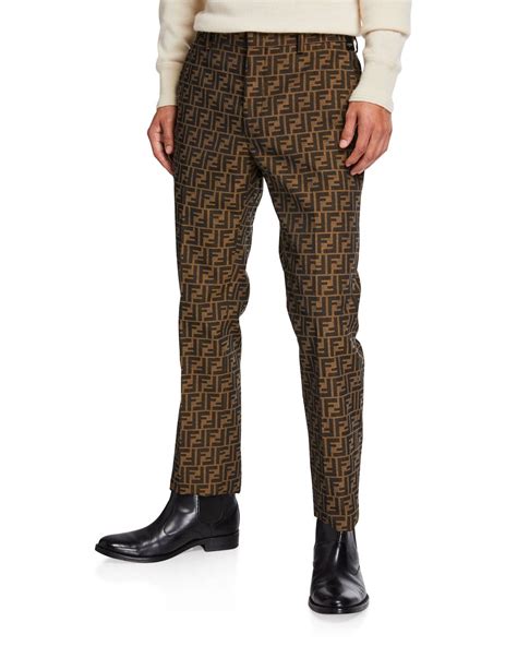 fendi mens trousers|fendi trousers in brown twill.